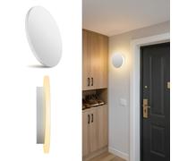 Aigostar Apliques de Pared, 3000K 12W 1400LM Luz Blanca Cálida， Lampara de Pared de Interior pared Decorativa Para Habitaciones， Dormitorios， Salones， Pasillos，Blanco