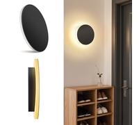 Aigostar Apliques de Pared, 3000K 6.5W 720LM Luz Blanca Cálida， Lampara de Pared de Interior pared Decorativa Para Habitaciones， Dormitorios， Salones， Pasillos， Negro