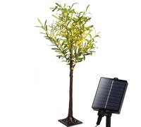 Aigostar Árbol de Eucalipto Artificial con Luces LED Solares 120 cm, 150 LED, 8 Modos, IP65 Impermeable, Ideal para Decoración de Jardín, Terraza, Navidad y Eventos (Color Blanco Cálido 2700K)