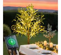 Aigostar Árbol de Olivo Artificial con Luces LED Solares 120 cm, 150 LED, 8 Modos, IP65 Impermeable, Ideal para Decoración de Jardín, Terraza, Navidad y Eventos (Color Blanco Cálido 2700K)