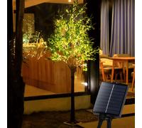 Aigostar Árbol de Olivo Artificial con Luces LED Solares 120 cm, 150 LED, 8 Modos, IP65 Impermeable, Ideal para Decoración de Jardín, Terraza, Navidad y Eventos (Color Blanco Cálido 2700K)