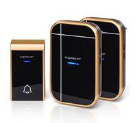 Aigostar Bell AC - Timbre inalámbrico, Timbre de Puerta con Indicadores LED, Resistente al Agua, 36 Melodías, 3 Niveles de Volumen, Timbre para Ancianos, Casa, Oficina (2 Receptor y 1 Transmisor)