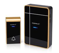 Aigostar Bell DC- Timbre Inalámbrico para Puerta，Exterior IP44 impermeable, timbre inalámbrico a pilas,de Puerta con Indicadores LED, 36 Melodías， 1 Receptores y 1 Transmisor