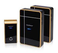 Aigostar Bell DC - Timbre inalámbrico portátil, Timbre Inalámbrico Exterior Impermeable, 36 Melodías, 2 Receptores y 1 Transmisor