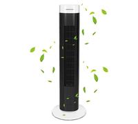 Aigostar Ben - Ventilador de Torre, 3 Velocidades, Oscilación de 85º, Silencioso, Temporizador 120 min, Diseño Compacto, Fácil Instalación, 76 cm de Alto. Ventilador de Pie Portátil 45W