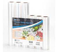 AIGOSTAR Bolsas Para Envasar al Vacío Alimentos, Pack de 6 Rollos de 20x300 cm y 28x300 cm.Aptas para Máquinas de Envasado al Vacío.