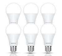 Aigostar Bombilla con Sensor Crepuscular, Bombilla LED A60 E27 12W Equivalente a 81W, Luz Blanca 6500K, 1170 Lm, Amanecer Hasta el Atardecer Encendido/apagado Automático, No Regulable, 6 Unidades