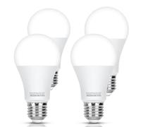 Aigostar Bombilla con Sensor Crepuscular, Bombilla LED A60 E27 12W Equivalente a 81W, Luz Blanca 6500K, 1170 Lm, Amanecer Hasta el Atardecer Encendido/apagado Automático, No Regulable, 4 Unidades