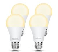 Aigostar Bombilla con Sensor Crepuscular, Bombilla LED A60 E27 12W Equivalente a 81W, Luz Cálido 3000K, 1170 Lm, Amanecer Hasta el Atardecer Encendido/apagado Automático, No Regulable, 4 Unidades