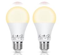 Aigostar Bombilla con Sensor de Movimiento, LED E27 A60 12W Equivalente a 81W, Luz Cálido 3000K, 1170 Lm, Automatica Bombilla E27 Detector de Movimiento, No Regulable, 2 Unidades