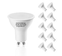 Aigostar Bombilla LED 4W GU10, Luz calida 3000K, 320lm, Esmerilada, no regulable - Caja de 10 unidades