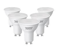 Aigostar Bombilla LED 6W GU10, Luz blanca fría 6400K, 440lm, Bajo consumo, no regulable, Paquete de 5 Unidades