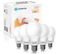 Aigostar - Bombilla LED A60 12W/15W, casquillo gordo E27, Blanco Frío 6500K/Luz Cálida 3000K, ángulo de apertura 280º, No regulable, 5 Unidades