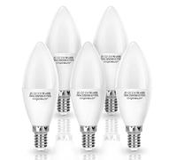 Aigostar Bombilla LED E14 9W Equivalente a 62W, Luz Fría 6500K, 840 Lúmenes, CRI＞80, C37 Vela, No regulable -5 unidades