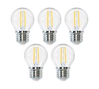 Aigostar Bombilla Led Filamento E27,Luz Calida 2700K,720 Lúmenes,6W Equivalente a 50 W,G45 Golf Bombillas,Retro Decorativa,No Regulable, Pack De 5 Uds