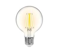 Aigostar Bombilla LED inteligente. Bombilla Alexa LED vintage, G80 Transparente tipo globo, 6W 850LM E27, regulable cálida a fría 2700K a 6500K. Compatible con Alexa y Google home, 1 Unidad