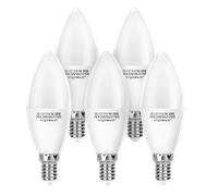 Aigostar Bombilla Vela LED E14, 9W Equivalente a 52W, 675 Lúmenes,Blanco Cálido 3000K,C37,No regulable - 5unidades