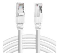 Aigostar Cable Ethernet Cat7 de 3M, Cable de Red Redondo RJ45 Gigabit LAN de Alta Velocidad, de10Gbps y 600Mhz para Switch, Rúter, Módem, Panel de Conexión, PC (Blanco)