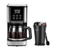 Aigostar Cafetera de Goteo con Molinillo, cafetera de filtro + Molinillo de Café Eléctrico (14 tazas, 1000 W, programable 24H, 2 niveles de intensidad, AutoLimpieza) &(60g, 200W, Cuchillas Acero Inox)
