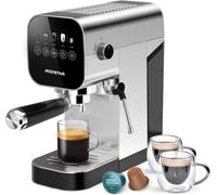 Aigostar Cafetera Espresso 20 Bares para Cápsulas y Café Molido Inox