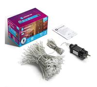 Aigostar Cortina de Luces, 2m×2m 200 LED Luces de Cadena de Cortina Navidad, 8 Modos Cadena de Luces con Temporizador, IP44 Impermeable Luces de Cortina para Interior, Exterior, Fiestas (Blanco Frio)