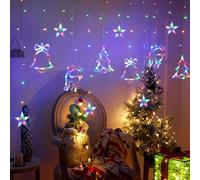 Aigostar Cortina de Luces Navidad con Control Remoto RGB, Guirnaldas Luces 3×0.6m 120 LED, 8 Modos Cadena de Luces Brillo Ajustable y con Temporizador, IP44 Impermeable para Bodas, Fiesta