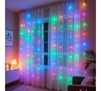 Aigostar Cortina Luces Navidad, 3M*3M, 8 Modos Cadena de Luces Con Remoto, Temporizador, 300 LED RGB, Luces Arbol Navidad Resistente al Agua, Para Exterior y Interior, Fiestas, Decoracion