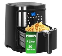 Aigostar Cube 30IBT - Freidora de aire caliente sin aceite, 7 l, 1900 W, táctil, color negro