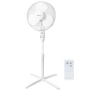 Aigostar Dandelion - Ventilador de pie oscilante con mando a distancia, temporizador, 3 velocidades, 40W. Indicador LED, oscilación 80 grados. Altura regulable, máx. 1,20 m. Diseño exclusivo.
