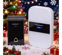 Aigostar Dong AC - Timbre inalámbrico, Timbre de Puerta con Indicadores LED, Resistente al Agua, 36 Melodías, 3 Niveles de Volumen, Timbre para Ancianos, Casa, Oficina (1 Receptor y 1 Transmisor)