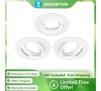 Aigostar Downlight LED 3 Pcs para Techo | 5W Luz Fría 6500K, Ángulo Ajustable 30° | Fácil Instalación Empotrable