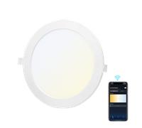 Aigostar Downlight LED Empotrable Inteligente Ultrafina 18W, CCT. Regulable de luz cálida a blanca 3000-6500K, 1380lm. Compatible Alexa y Google Home. Foco Empotrable led: 22 x 3,2 cm alto.