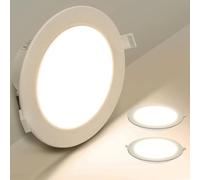 Aigostar Downlight LED Techo Empotrable, 12W Equivalente a Halógena 113W, 1350LM, Blanco Neutro 4000K, Ojos de Buey Para Techo Interior, Ф145-155 mm, Pack 2 Focos