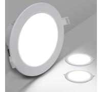 Aigostar Downlight LED Techo Empotrable, 12W Equivalente a Halógena 113W, 1350LM, Luz Blanca Fria 6500K, Ojos de Buey LED para Techo interior, Ф145-155 mm, Pack of 2