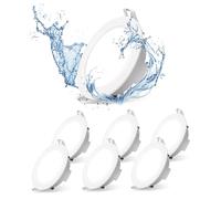 Aigostar Downlight LED Techo Empotrable 4.8W IP65 6500K ø68mm, 6pcs