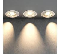 Aigostar Downlight LED Techo Empotrable 5W Equivalente a Halógena 53W/ Luz Blanca Cálida 3000K/ Ángulo Rotable 30° Focos LED Interior Techo/ Ф70-75 mm/ojos de buey led para techo 3 Pcs/AC 220-240V