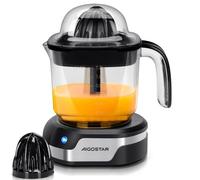 Aigostar Exprimidor de Naranjas Electrico, 40W, 1,2L, Doble Sentido de Giro, 2 Conos Desmontables y Cubierta Antipolvo, Apto para Lavavajillas, Exprimidor Electrico Negro, Juicy