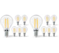 Aigostar Filamento Bombillas Led E14 Luz Calida 2700K,4W Equivalente a 40 W,470 Lúmenes,Ángulo De Apertura:360°,No Regulable,G45,1 Ud (Paquete de 2)