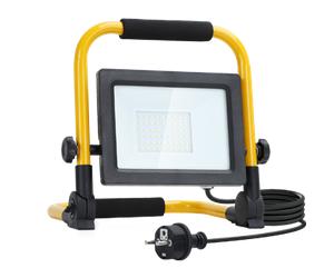 Aigostar Foco de Trabajo LED 30W,6500K Luz Blanca, 2700LM Luz de Trabajo con Giratorio 360º,Cable de 1.8M para Uso en Interiores y Exteriores,para Obra, Taller, Garaje.