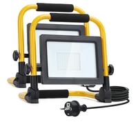 Aigostar Foco de Trabajo LED 30W,6500K Luz Blanca, 2740LM Luz de Trabajo con Giratorio 360º,Cable de 1.8M para Uso en Interiores y Exteriores,para Obra, Taller, Garaje, 2 piezas