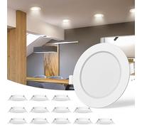 Aigostar Foco empotrable led techo,Iluminacion 9W equivalente 72W, 12 pack Downlight Led Techo Redondo, 4000K Luz natural, Ojos de buey de led, Ф118-128mm