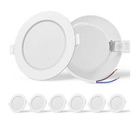 Aigostar Foco empotrable led techo,Iluminacion 9W equivalente 100W, Downlight Led Techo Redondo, 4000K Luz natural, Ojos de buey de led, Ф118-128mm, 6 pack