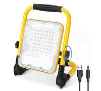 Aigostar Foco LED Bateria 30W,Foco LED Recargable Portátil,Luz de Trabajo,Impermeable IP65,Función SOS,Uso para Interior y exterior:Garaje,Camping,reparación de coches,obra,emergencias