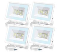 Aigostar Foco LED Exterior 20w,1650LM Foco Proyector LED,IP65 Impermeable Luz de Seguridad,Luz blanca 6500K Luces led exterior,Para Jardín,Patio,Garaje,Paquete de 4