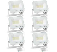 Aigostar Foco LED Exterior 20w, 1650LM Foco Proyector LED, IP65 Impermeable Luz de Seguridad, Luz blanca 6500K Luces led exterior, Para Jardín, Patio, Garaje, Paquete de 6
