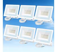 Aigostar Foco LED Exterior 20w,1650LM Foco Proyector LED,IP65 Impermeable Luz de Seguridad,Luz blanca 6500K Luces led exterior,Para Jardín,Patio,Garaje,Paquete de 6