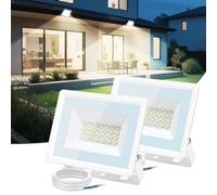 Aigostar Foco LED Exterior 20w,1650LM Foco Proyector LED,IP65 Impermeable Luz de Seguridad,Natural 4000K Luces led exterior, Para Jardín, Patio,Garaje,Paquete de 2