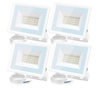 Aigostar Foco LED Exterior 20w,1650LM Foco Proyector LED,IP65 Impermeable Luz de Seguridad,Natural 4000K Luces led exterior, Para Jardín, Patio,Garaje,Paquete de 4