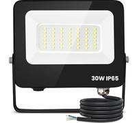 Aigostar Foco Led Exterior 30w 2450 lúmen,Luces Led Exterior Impermeable IP65,Proyector LED Exterior Blanco Frío 6500K para Jardín,Patio,Garaje,Parque