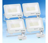 Aigostar Foco LED Exterior 30w, 2450LM Foco Proyector LED, IP65 Impermeable Luz de Seguridad, Luz blanca 6500K Luces led exterior, Para Jardín, Patio, Garaje, Paquete de 4